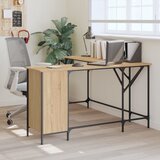 vidaXL Radni stol boja hrasta sonome 141x141x75 cm konstruirano drvo | shoptok.hr