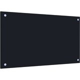 vidaXL Kuhinjska zaščitna obloga črna 70x40 cm kaljeno steklo | Shoptok.si