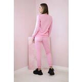 Kesi Women's cotton set with a decorative heart candy pink Cene