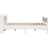  Okvir za krevet s uzglavljem bijeli 150 x 200 cm borovina | shoptok.hr