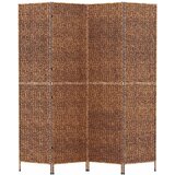 Sobna pregrada s 4 panela smeđa 163 x 180 cm od vodenog zumbula | shoptok.hr
