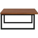  Zidna polica za umivaonik od čelika i masivne hrastovine Smeđa 100 x 60 x 2.5 cm | Shoptok.si