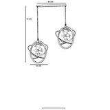 Opviq nepal 2 li Sıralı siyah Füme Camlı Sarkıt blackfume chandelier | ePonuda.com