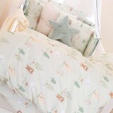 Roba Svijetlo zelena pamučna dječja posteljina za dječji krevetić 100x135 cm Woodland Buddies – | shoptok.hr