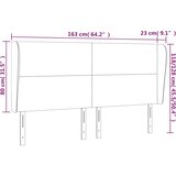  Uzglavlje s ušima smeđesivo 163x23x118/128 cm od tkanine | shoptok.hr