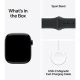 Apple watch serija 11 gps 42mm m/l crna MEQU4ZR/A aluminijasto ohišje športna zapestnica crna | Shoptok.si