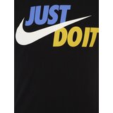 Nike Majica 'Swoosh' modra / temno rumena / črna / bela | Shoptok.si