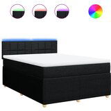 Maison Chic Box spring postelja - Vzmetna postelja z vzmetnico črna 160x200 cm blago SL17476, (21884897) | Shoptok.si