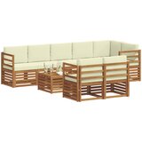  Setovi sofa 9 pcs Prirodna i krem Čvrsto drvo akacije | Eponuda.ba