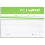 VI-10 PUTNI RADNI LIST ZA PUTNIČKO MOTORNO VOZILO; Blok 2 x 50 listova, 29,7 x 21 cm