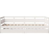 vidaXL Dnevna postelja s predali bela 90x190cm trdna borovina | Shoptok.si