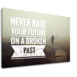  Motivacijska slika na platnu Never base your future_001 Cene