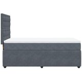 Box spring krevet s madracem tamnosivi 80 x 200 cm baršunasti | shoptok.hr