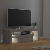 TV ormarić s LED svjetlima siva boja betona 120 x 35 x 40 cm | shoptok.hr