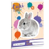 Ars Una Srčkani živali - Zajček, črtasti zvezek A/5 21-32 | Shoptok.si