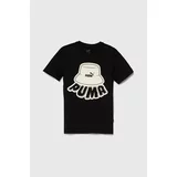Puma Otroška bombažna kratka majica ESS+ MID 90s Graphic B črna barva