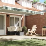 Tenda Zaslon tende Zelena in Bela 430 x 20 cm Platno, (5000217163) | Shoptok.si