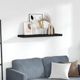  Plutajuća zidna polica crna 90 x 23,5 x 3,8 cm MDF | shoptok.hr