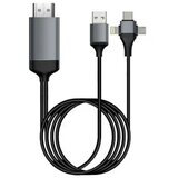 Kettz CIM-K020 Konvertor 3u1 Tip CLightingMikro na HDMI + BT 2K 60Hz 2m Cene