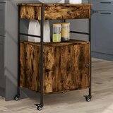 vidaXL Kuhinjska kolica boja hrasta 56x43x89 5 cm konstruirano drvo | shoptok.hr