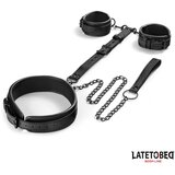 LateToBed BDSM Line Ovratnica Z Okovi Za Zapestje Cene