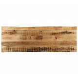 Stolna ploča sa živi rub 140x40x3,8 cm masivno grubo drvo manga | shoptok.hr