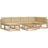  Set vanjskih sofa 7 pcs Bijela i bež | shoptok.hr