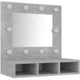  Kupaonski ormarić s LED ogledalom boja betona 60 x 31,5 x 62 cm | Eponuda.com