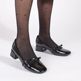 GOODIN Black patent leather pumps with low heels | shoptok.hr