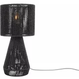 Leitmotiv Crna stolna lampa sa sjenilom od papirne špage (visina 40 cm) Forma Cone –