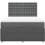  Krevet s oprugama i madracem tamnosivi 140x190 cm od tkanine | shoptok.hr