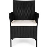 Multi Garden set od 2 vrtne fotelje s jastucima za balkon, terasu i vrt, crne boje | shoptok.hr