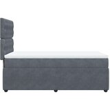 Box spring krevet s madracem tamnosivi 80 x 200 cm baršunasti | shoptok.hr