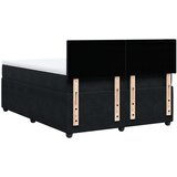 vidaXL Box spring postelja z vzmetnico črna 140x200 cm žamet | Shoptok.si
