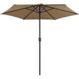  Vrtni suncobran s aluminijskim stupom 270 x 246 cm smeđesivi | shoptok.hr