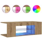 Maison Chic TV omarica - TV stojalo - Televizijska omarica z LED artisan hrast 90x39x30 cm inženirski les, (21699021) Cene
