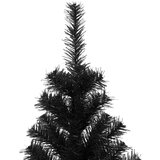 vidaXL Božično drevo med 300 LED z stojalom Črna 180 cm PVC | Shoptok.si