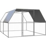 vidaXL Zunanji kokošnjak 3x4x2 m pocinkano jeklo Cene