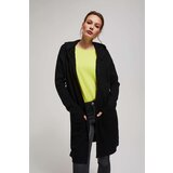 Marisse Long Cardigan With Pockets, Black Cene