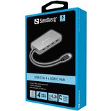  Hub - USB-C do 4 x USB-C Hub (Vhod: USB-C, Izhod: 4x USB-C, 15 cm, srebrn) | Shoptok.si