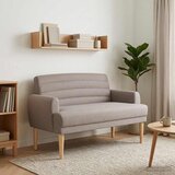  Ljubavni kauč s gumbima Sivosmeđa 116 x 67 x 80 cm Tkanina | shoptok.hr