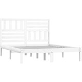  Posteljni okvir bel iz trdne borovine 140x190 cm, (20646418) | Shoptok.si