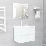  Komplet kopalniškega pohištva bele barve iverna plošča, (20678982)