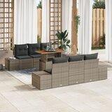 vidaXL vrtna sofa garnitura 7-delni set Siva Pletenje Cene