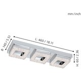 Eglo fradelo zidna/plafonjera/3, led, 3x4w, hrom/kristal | Eponuda.com