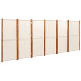Sobna pregrada sa 6 panela krem bijela 420 x 180 cm | shoptok.hr