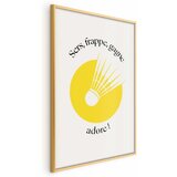  Plakat - Shuttlecock Against the Yellow Sun 29.7x42 Zlatni okvir | shoptok.hr