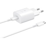 Samsung stenski polnilec z enim USB-C vhodom 25W in priloženim USB-C v USB-C kablom bele barve EP-TA800XWE Cene