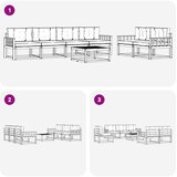  Set vanjskih sofa 6 kom. Bijela i antracit | shoptok.hr