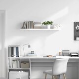  Plutajuća zidna polica visoki sjaj bijela 120x23,5x3,8 cm MDF | Eponuda.com